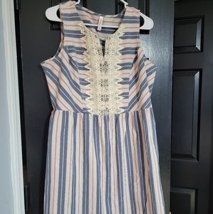 Xhilaration XXL red white and blue with lace dress